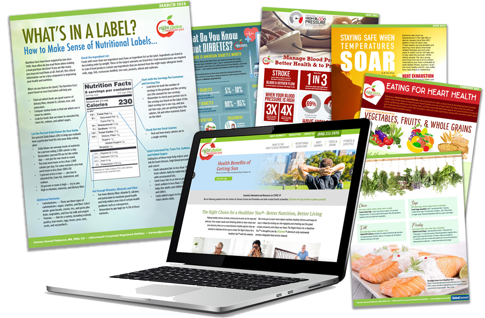 Wellness website and newsletters